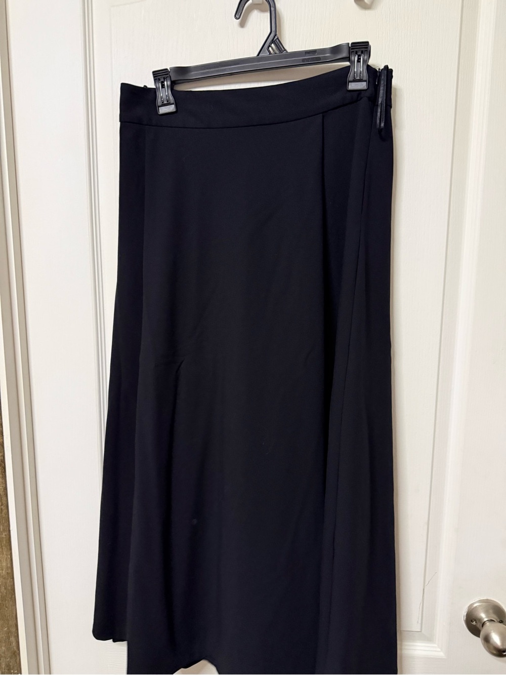 Zara Black Midi Skirt with A-Line Silhouette